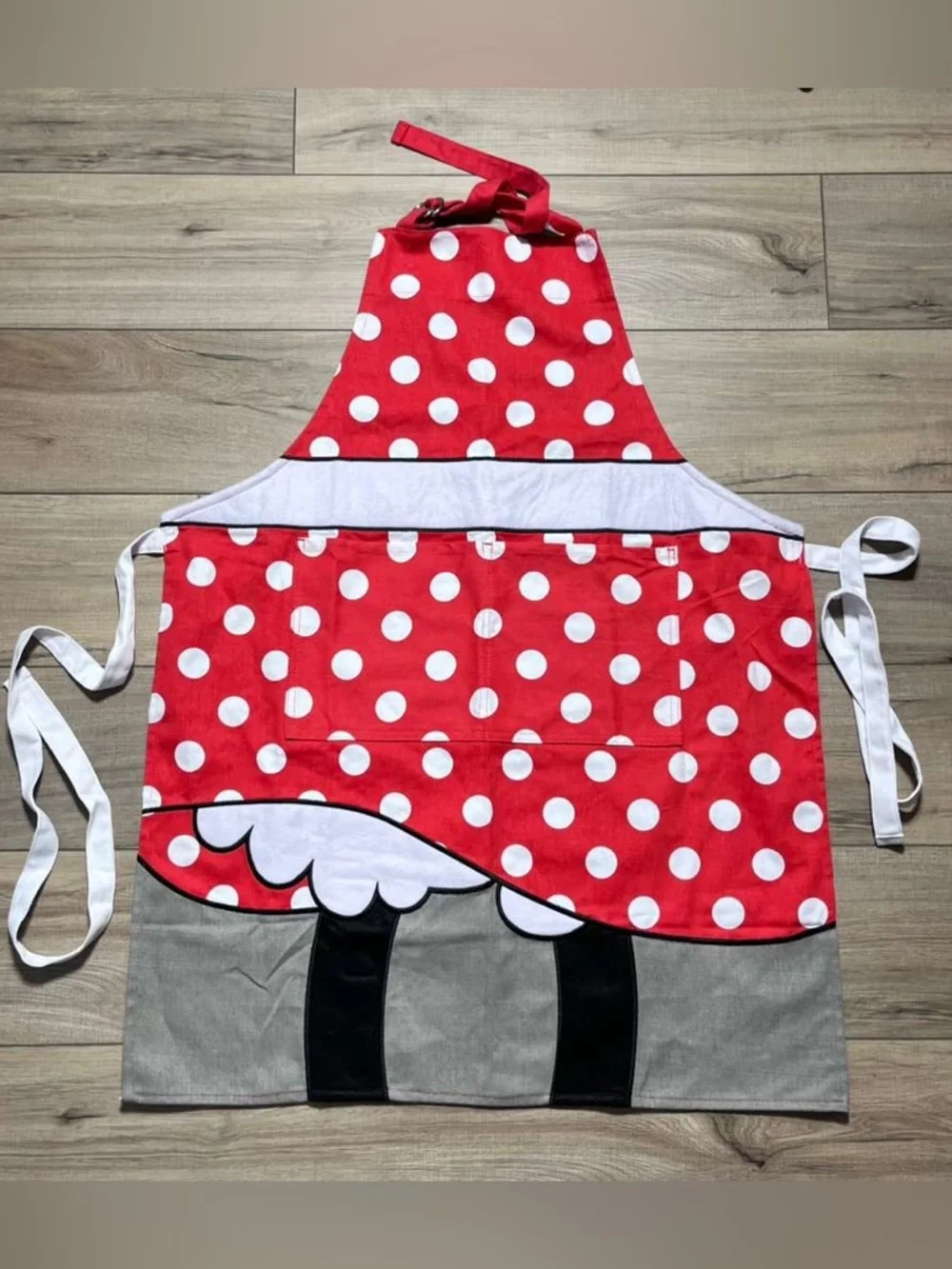 Williams Sonoma Womens‎ Disney Minnie Mouse Polka Dot Kitchen Apron 26x35 Adult